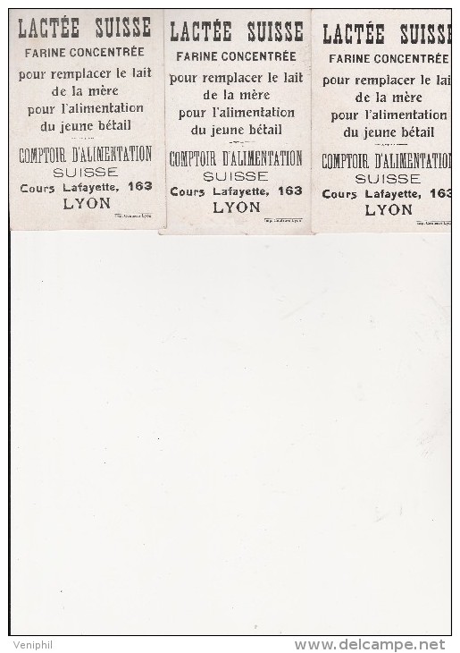 PUBLICITE / LACTEE SUISSE - COMPTOIR D'ALIMENTATION SUISSE - LYON - Sonstige & Ohne Zuordnung