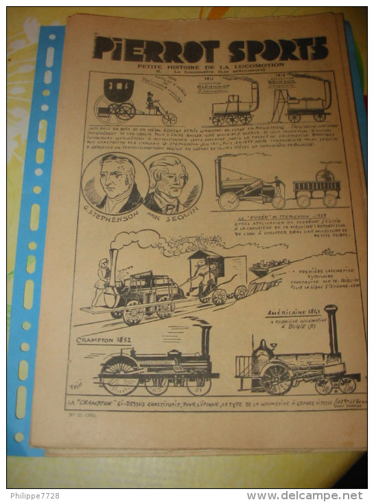 Petite Histoire De La LOCOMOTION Lot 9 Feuilles 1935 - Ferrocarril