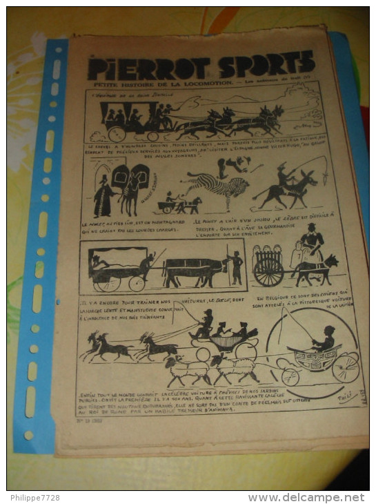 Petite histoire de la LOCOMOTION lot 9 feuilles 1935