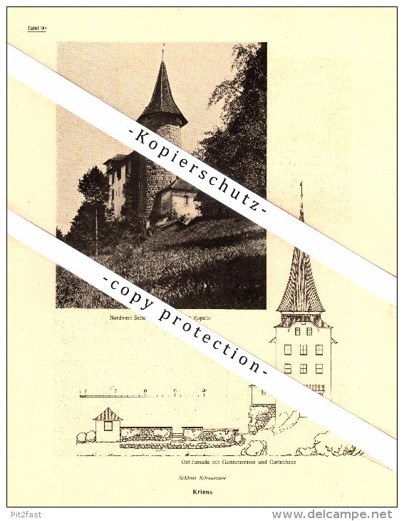 Photographien / Ansichten , 1920 , Kriens , Schloss , Prospekt , Architektur , Fotos !!! - Kriens