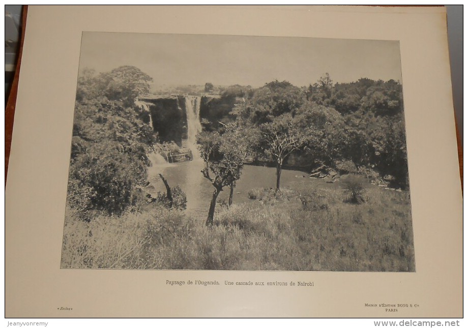 Ouganda. Paysage. Une Cascade Aux Environs De Nairobi. Photogravure. 1914. - Uganda