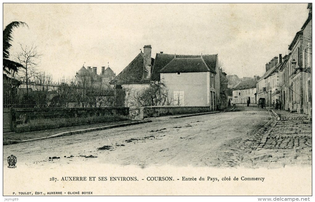 287. AUXERRE ET SES ENVIRONS. COURSON. - Entrée Du Pays, Côté De Commercy - Courson-les-Carrières