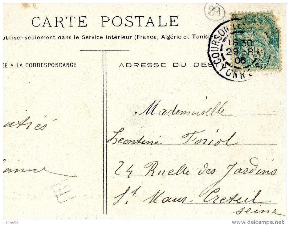 287. AUXERRE ET SES ENVIRONS. COURSON. - Entrée Du Pays, Côté De Commercy - Courson-les-Carrières
