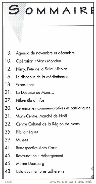 Ancien Numéro De Mons InfoS Dec 1995 Voir Scan Du Sommaire (48 Pages, En Français) - Dépliants Turistici