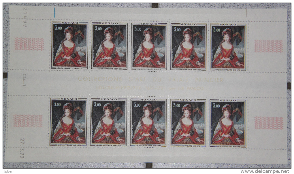 (G004) Monaco - Bloc Feuillet ** - Collections D'art Du Palais Princier - Louise-Hippolyte Par Vanloo - Blocs