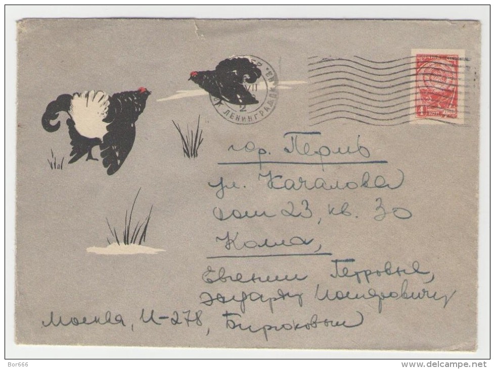 GOOD USSR / RUSSIA Postal Cover 1963 - Birds - Gallináceos & Faisanes