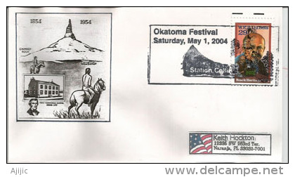 ETATS-UNIS, Chimney Rock (Nebraska) & Indiens Lakota Sioux, Sur  Lettre D'Oklahoma Adressée En Floride - Indios Americanas