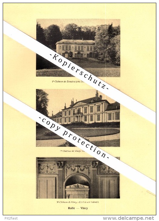 Photographien / Ansichten , 1925 , Mont-sur-Rolle , Prangins , Vincy , Prospekt , Architektur , Fotos !!! - Prangins