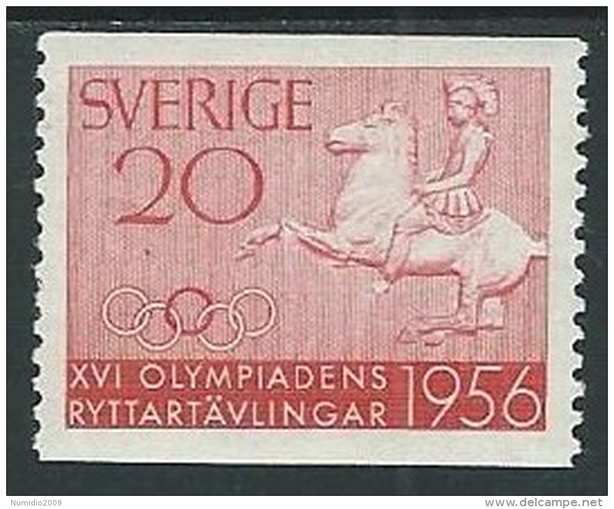 1956 SVEZIA OLIMPIADI DI MELBURNE GARE IPPICHE 20 ORE MH * - ZX8 - Unused Stamps