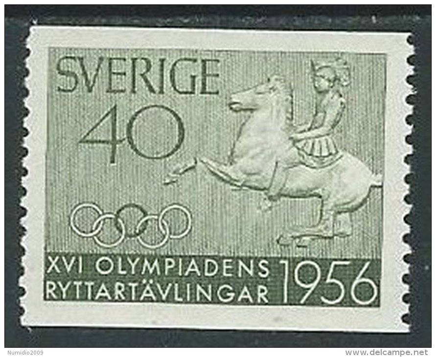 1956 SVEZIA OLIMPIADI DI MELBURNE GARE IPPICHE 40 ORE MH * - ZX8.2 - Unused Stamps