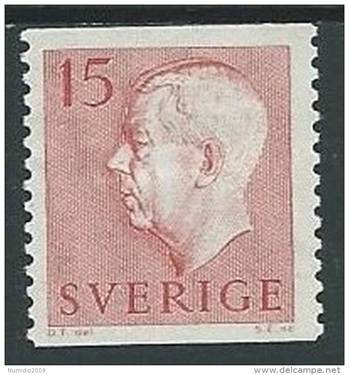 1957 SVEZIA GUSTAVO VI ADOLFO 15 ORE MH * - ZX8.2 - Unused Stamps