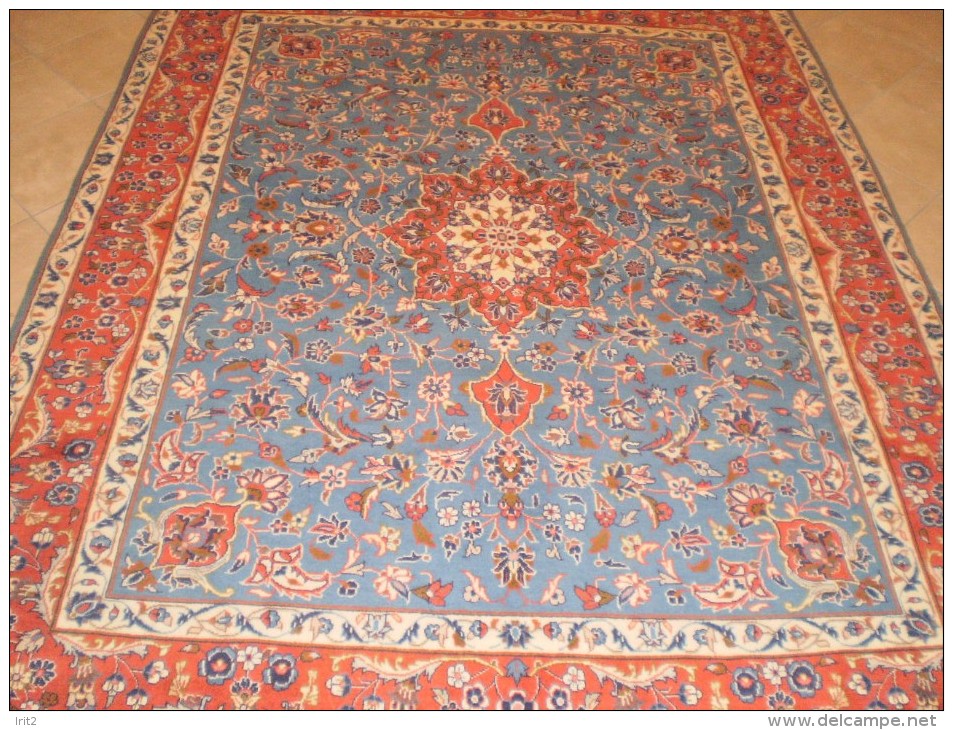 ORIGINAL  PERSIAN PERSIA CARPET YAZD ENTIRELY HAND KNOTTED QUALITY 'ON COTTON WOOL EXTRA FINE - Alfombras & Tapiceria