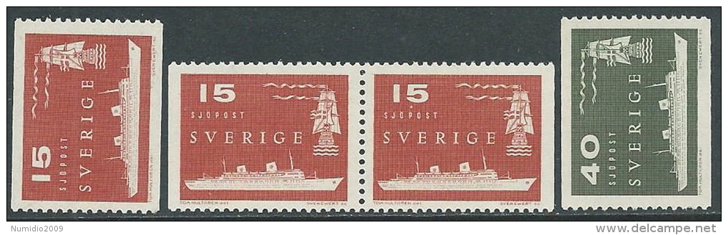 1958 SVEZIA COLLEGAMENTI POSTALI MARITTIMI MNH ** - ZX8.4 - Unused Stamps