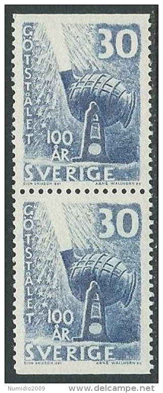 1958 SVEZIA PRODUZIONE ACCIAIO 30+30 ORE D. TRE LATI MNH ** - ZX8.5 - Unused Stamps