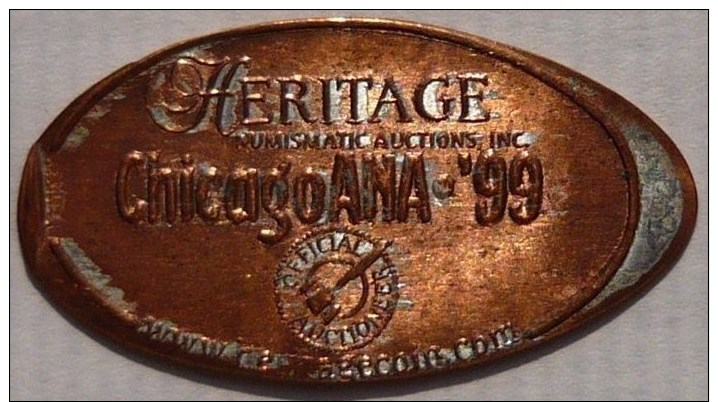 1 CENT Heritage 99 Elongated Coins  Pennies USA - Elongated Coins