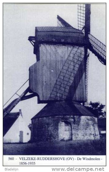 VELZEKE-RUDDERSHOVE Bij Zottegem (O.Vl.) - Molen/moulin - Blauwe Prentkaart Ons Molenheem V.d. Verdwenen Windmolen. TOP! - Zottegem