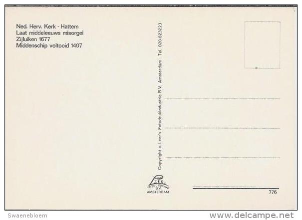 NL.- Hattum. .Ned. Herv. Kerk. Misorgel Met Zijluiken. Interieur. - Hattem