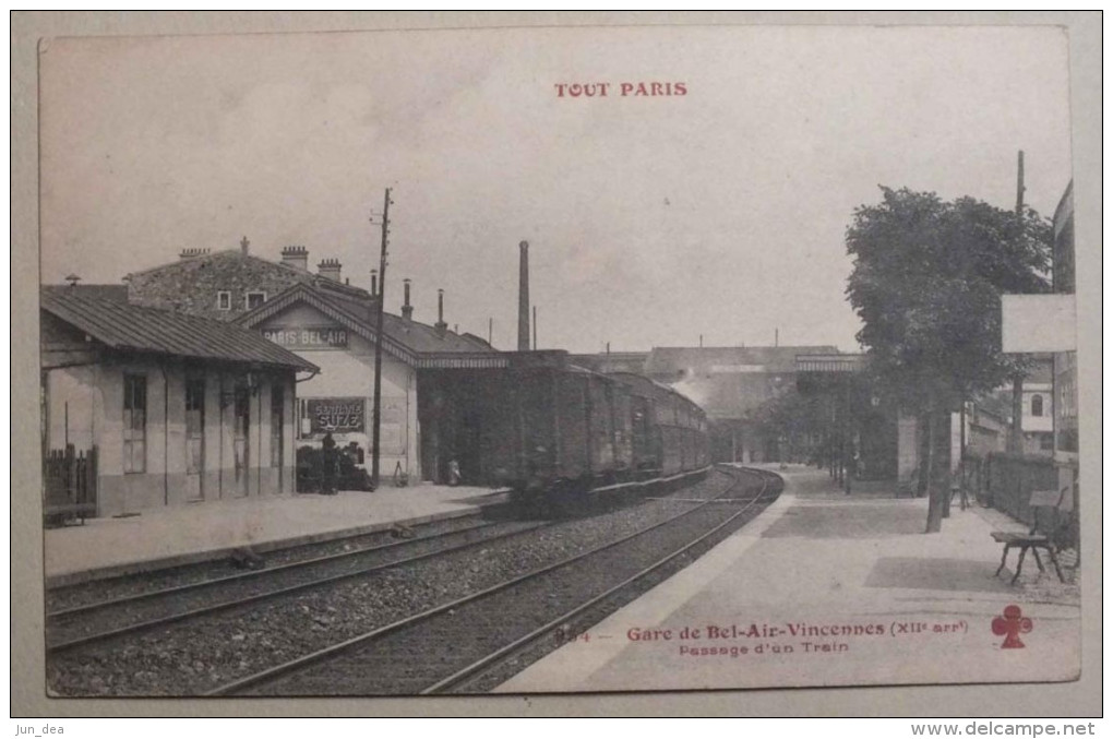 TOUT PARIS - GARE DE BEL AIR VINCENNES - PASSAGE D UN TRAIN - 954 - Estaciones Con Trenes