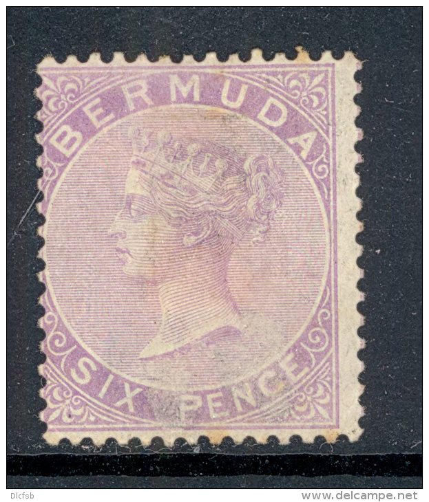 BERMUDA, 1865 6d Dull Mauve  MM, Cat &pound;23 - Bermuda