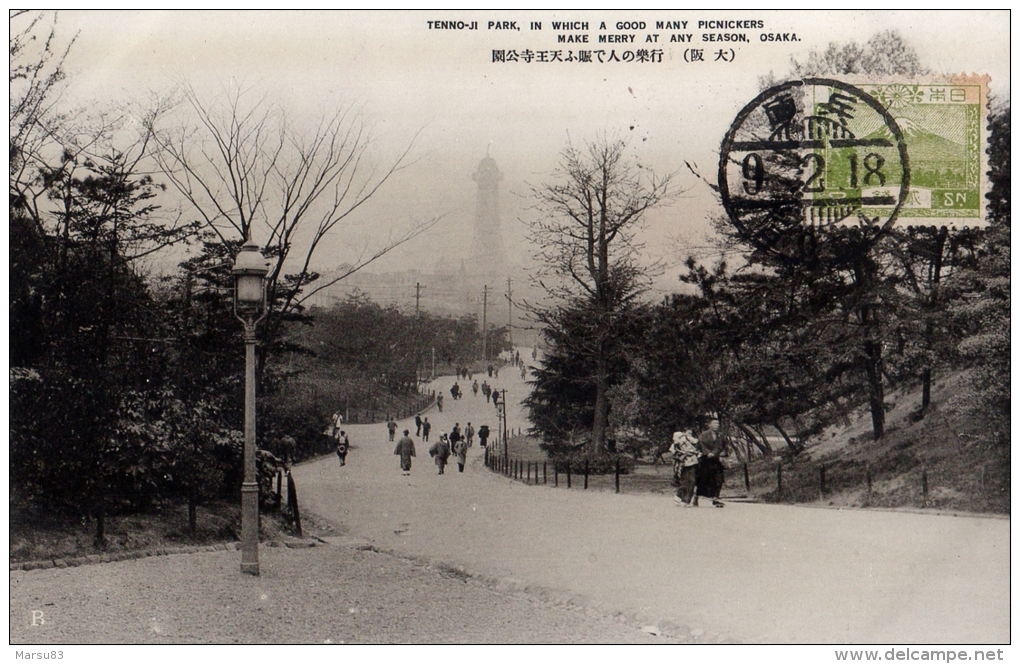 Osaka- Tenno-ji Park. 1918 (trade Mark Taisko) ** Rare** - Osaka