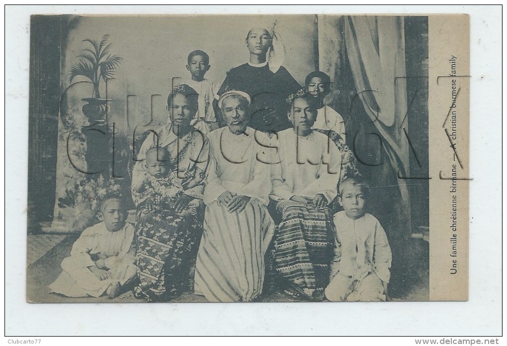 Birmanie : GP D'une Famille Chrétienne  En 1920 (animé) PF. - Autres & Non Classés