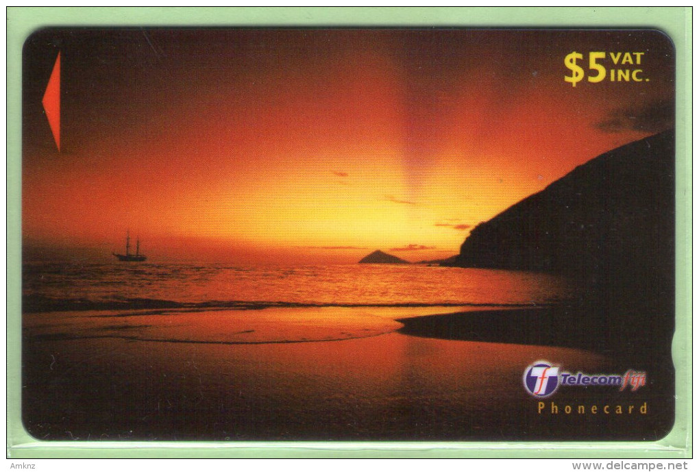 Fiji - 2000 Dawn & Dusk - $5 Ship - "33FJC" - FIJ-163c - VFU - Fiji