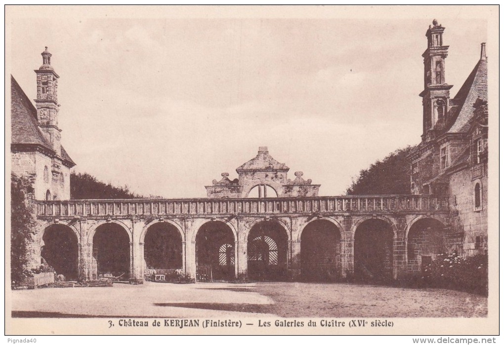 Cp , 29 , SAINT-VOUGAY , Château De Kerjean , Les Galeries Du Cloître (XVIe S.) - Saint-Vougay