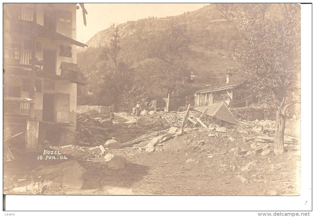 BOZEL   16 JUILLET 1904    Carte Photo Apres La Catastrophe - Bozel