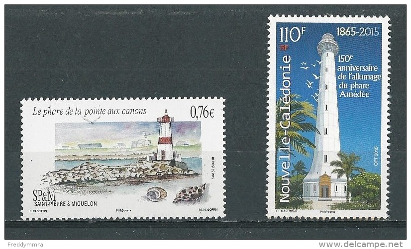 No. Calédonie Et St Pierre & Miquelon: Nouveauté 2015 **  Phares - Phares