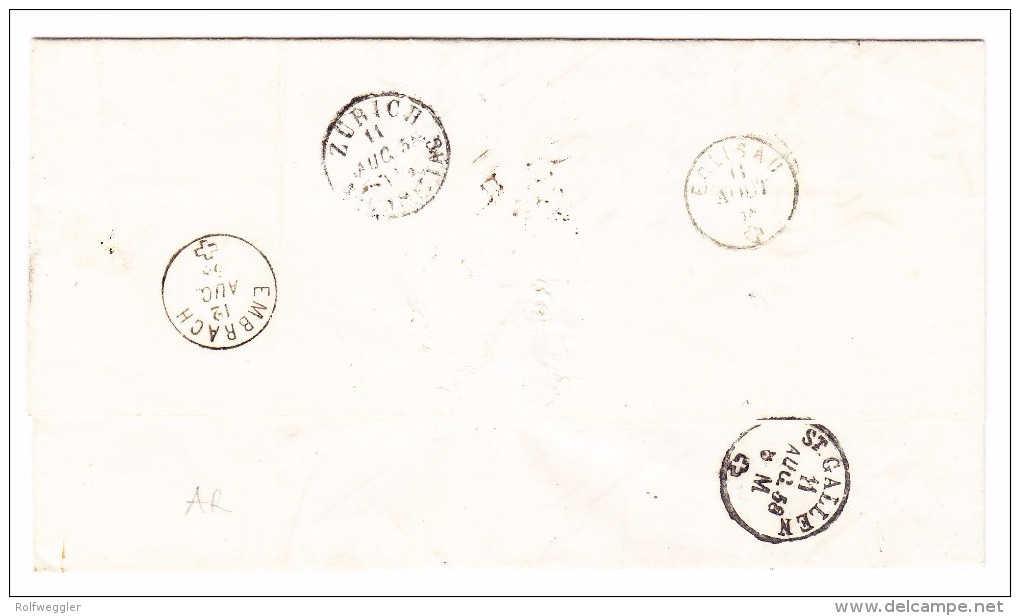 Heimat AR Bühler 11.8.1858 Mit 15Rp. Strubel Auf Brief Nach Luftingen - Brieven En Documenten