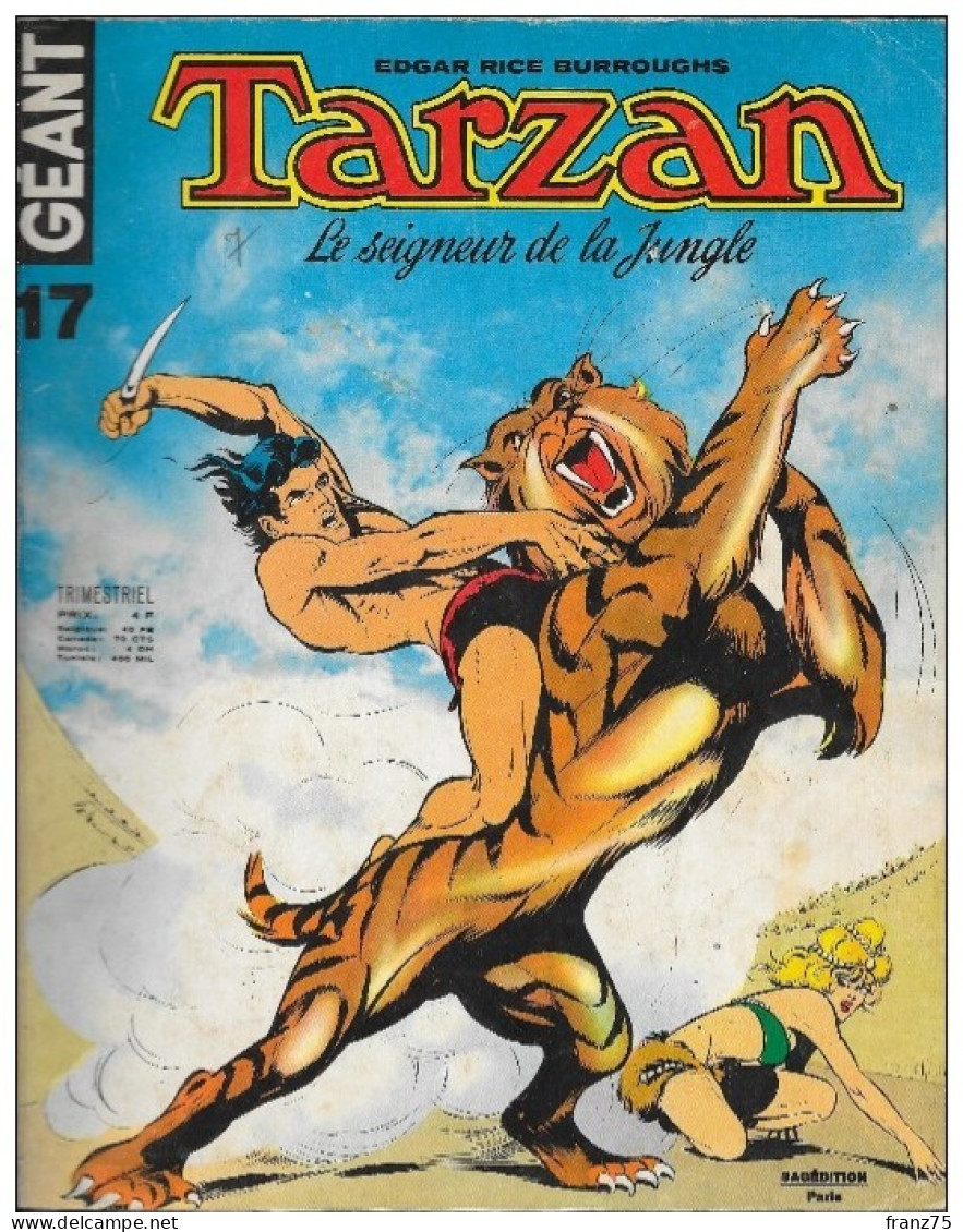 TARZAN Géant N°17-L'étrange Citadelle-Sagedition 1973 (scans)--BE - Tarzan