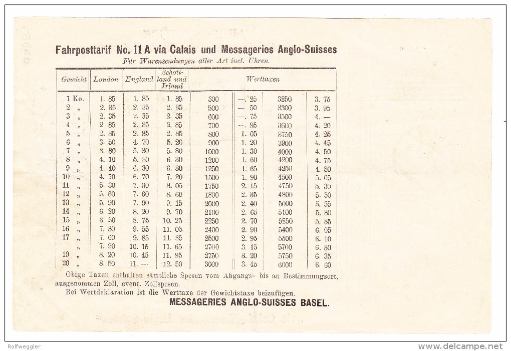 Heimat AR Teufen 26.10.1904 Mit 3Fr.+50Rp. Stehende Auf R- Fahrpoststück Nach London - Lettres & Documents