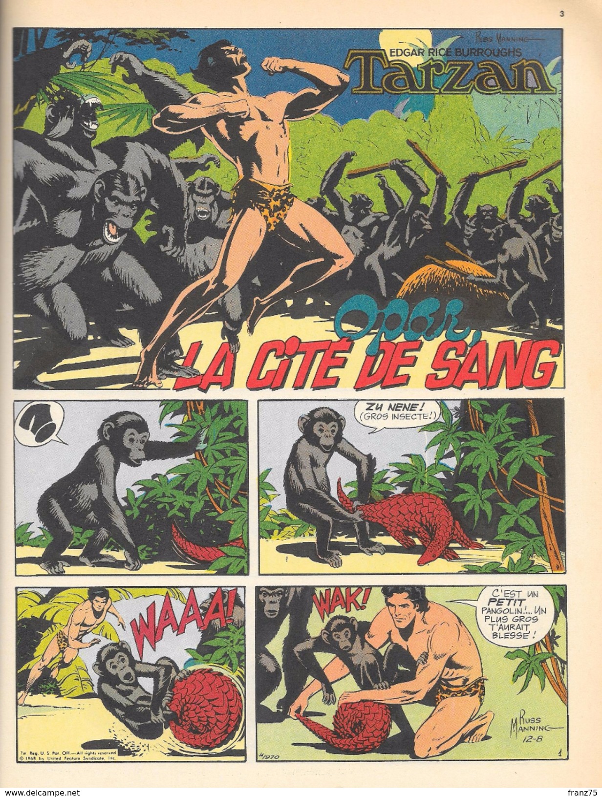 TARZAN Géant N°14-Opar,la Cité De Sang-Sagedition 1973 (scans)--TBE - Tarzan