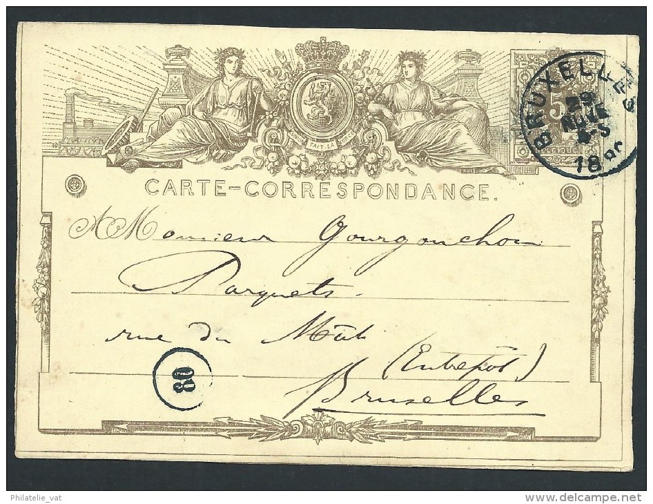 BELGIQUE - Entier Postal Pour Bruxelles En 1880 -  A Voir - Lot P13918 - Illustrated Postcards (1971-2014) [BK]