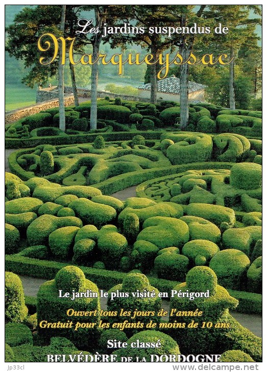 Ancien Dépliant Jardins Suspendus De Marqueyssac (Périgord, Dordogne) Vers 2000 - Dépliants Turistici