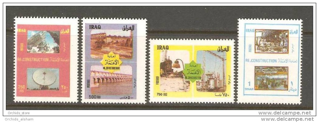 Iraq 1993 Re-Building Complete Set MNH Telecommunications Dam Power Electricity - Iraq