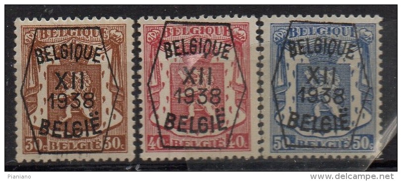 PIA - BEL - 1938 : Leone  Preannullato -  XII  - 1938 - (UN  2B) - Typo Precancels 1936-51 (Small Seal Of The State)