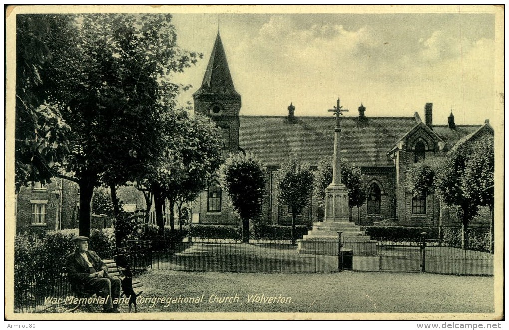 N°185  PPP 347  WAR MEMORIAL AND CONGREGATIONAL CHURCH WOLVERTON - Buckinghamshire