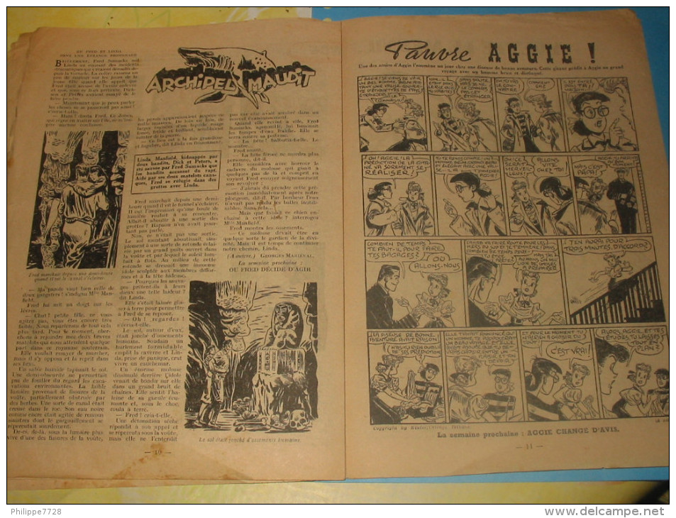 Magazine FILLETTE Nr 182 du 12 janvier 1950 Le Roi des eaux vives