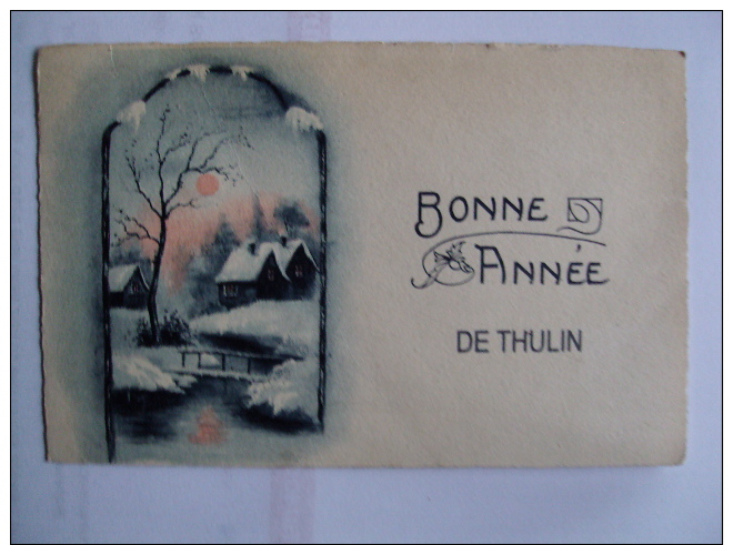 BONNE ANNEE De THULIN  -  Env.1925 - Hensies