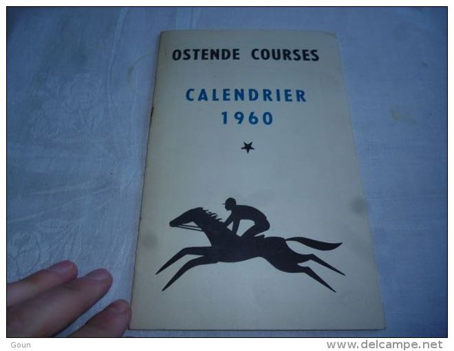 CB7 LC138 Calendrier Courses 1960 Ostende Courses - équitation Chevaux Pub Studebaker Lark - Equitation