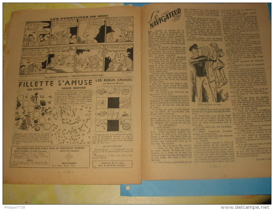 Magazine FILLETTE Nr 172 du 03 novembre 1949 L'Archipel maudit