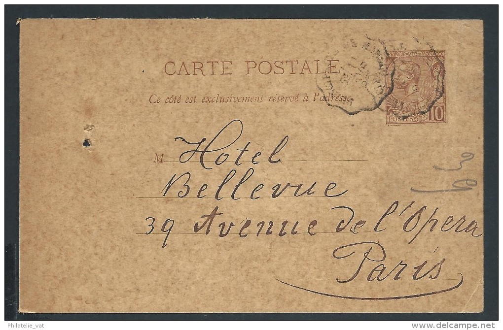 MONACO - Entier Postal Pour Paris En 1893 - A Voir - Lot P13948 - Entiers Postaux