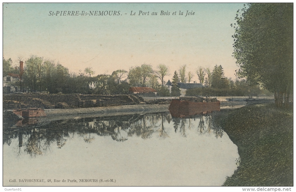 ( CPA 77 )  ST-PIERRE-LES-NEMOURS  /  Le Port Au Bois Et La Joie - - Saint Pierre Les Nemours