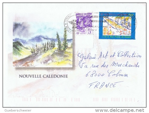 L-COL13 - NOUVELLE CALEDONIE N° 655 + PA 327 Sur Lettre - Lettres & Documents