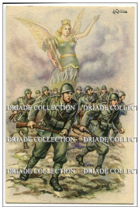 CARTOLINA MILITARE ILLUSTRATORE COLLINO - Autres & Non Classés