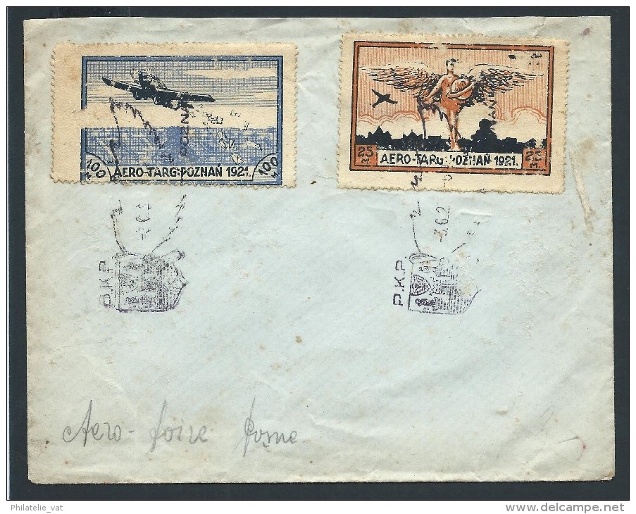 POLOGNE - Enveloppe Avec Timbre De La Poste Aérienne Semi Officiel En 1921 - Voir Descriptif - Lot P13956 - Labels