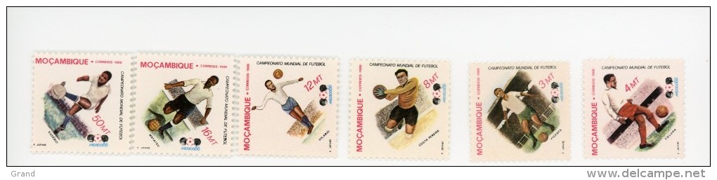 Mozambique-1986-Coupe Du Monde De Football Mexico-YT 1022/7-VALEUR 9 - 1986 – Mexique