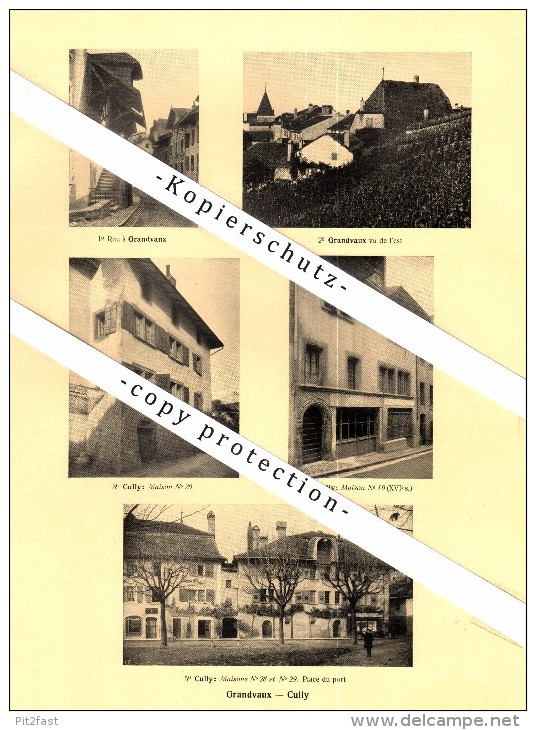 Photographien / Ansichten , 1925 , Grandvaux , Cully , Villette / Lavaux , Lutry , Prospekt , Architektur , Fotos !!! - Cully