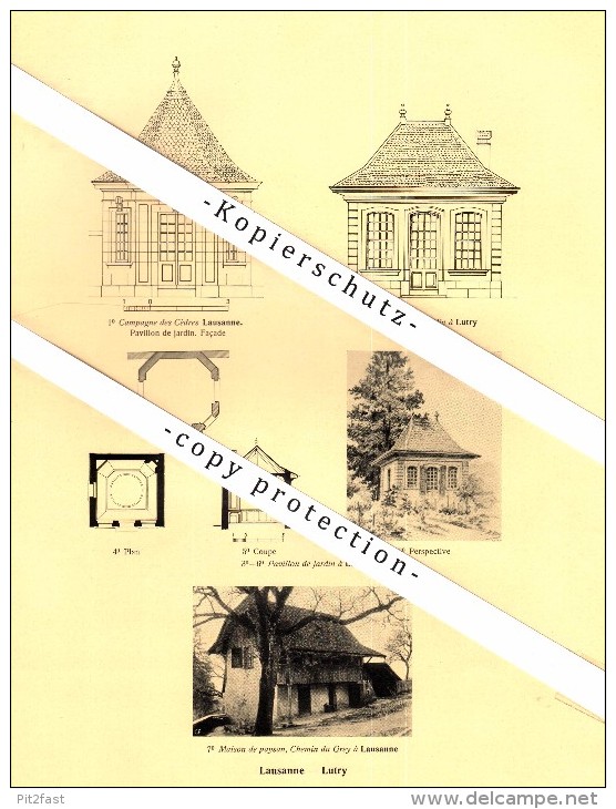 Photographien / Ansichten , 1925 , Lutry , Lausanne , Prospekt , Architektur , Fotos !!! - Lausanne